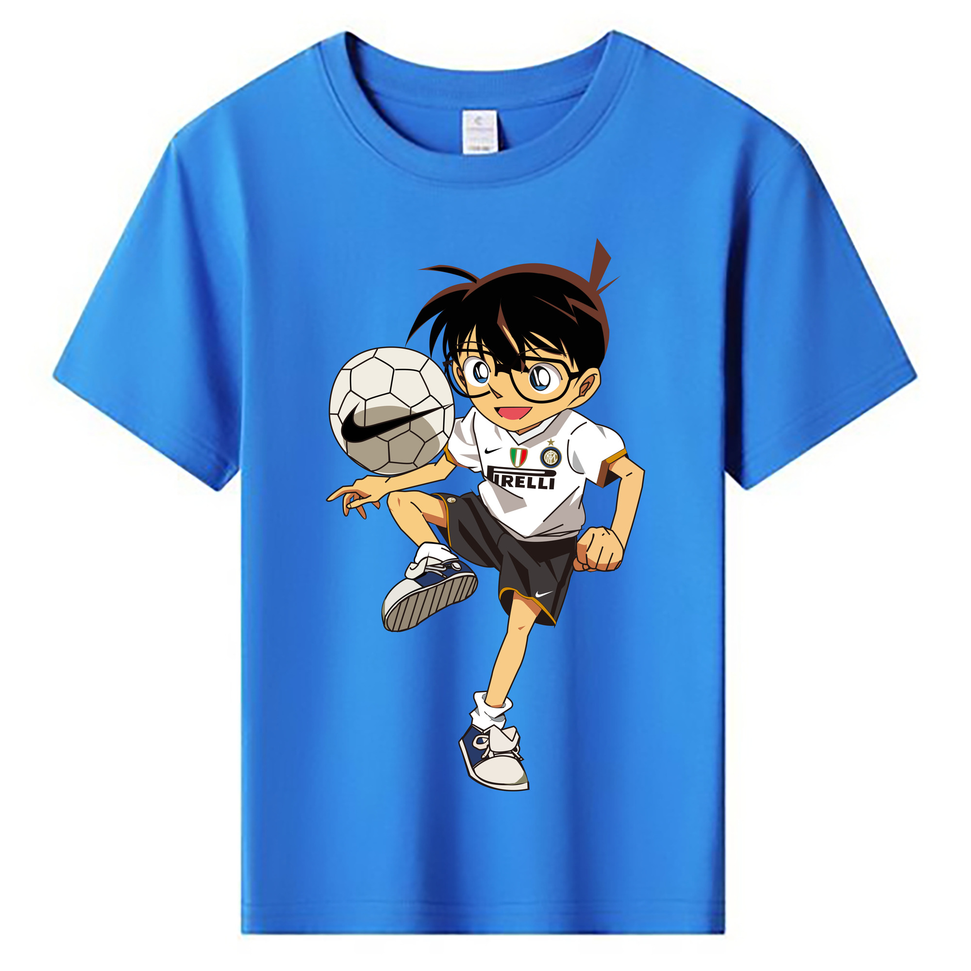 （画像用） 名探偵コナン 江戸川 コナン Detective Conan Conan Edogawa 綿100％キッズTシャツ（フロントプリント）